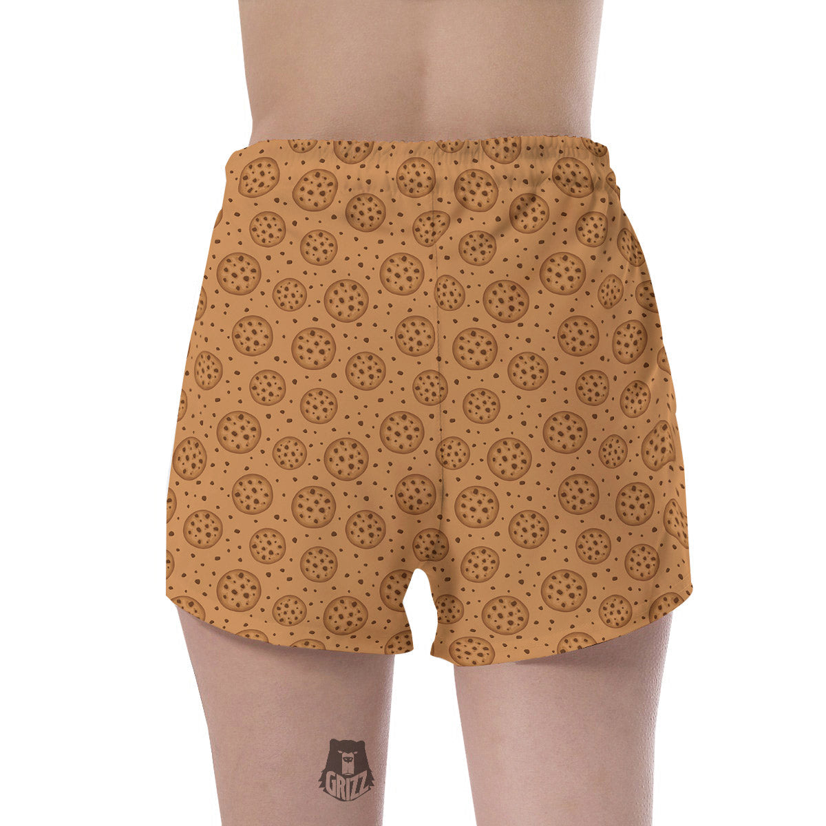 Cookie Chocolate Chip Print Pattern Women's Shorts-grizzshop