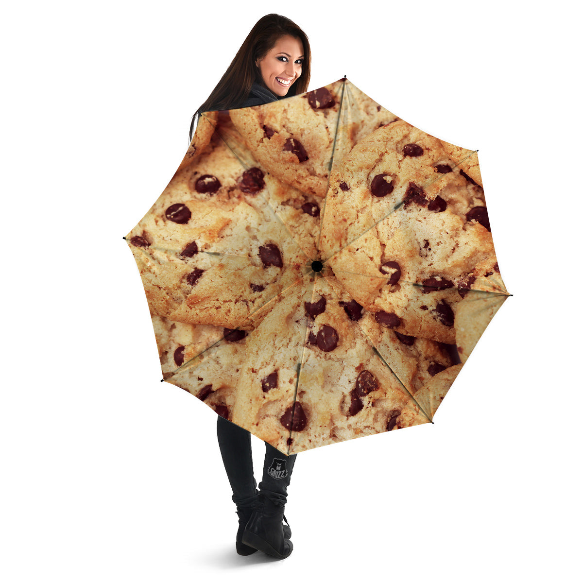 Cookie Chocolate Chip Print Umbrella-grizzshop