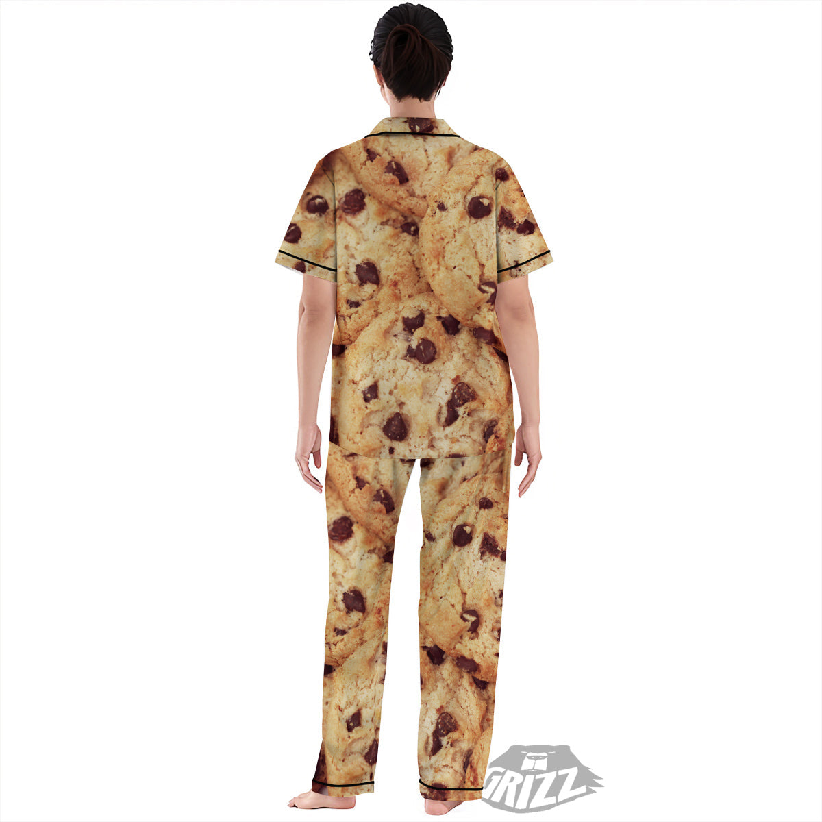 Cookie Chocolate Chip Print Women's Pajamas Set-grizzshop