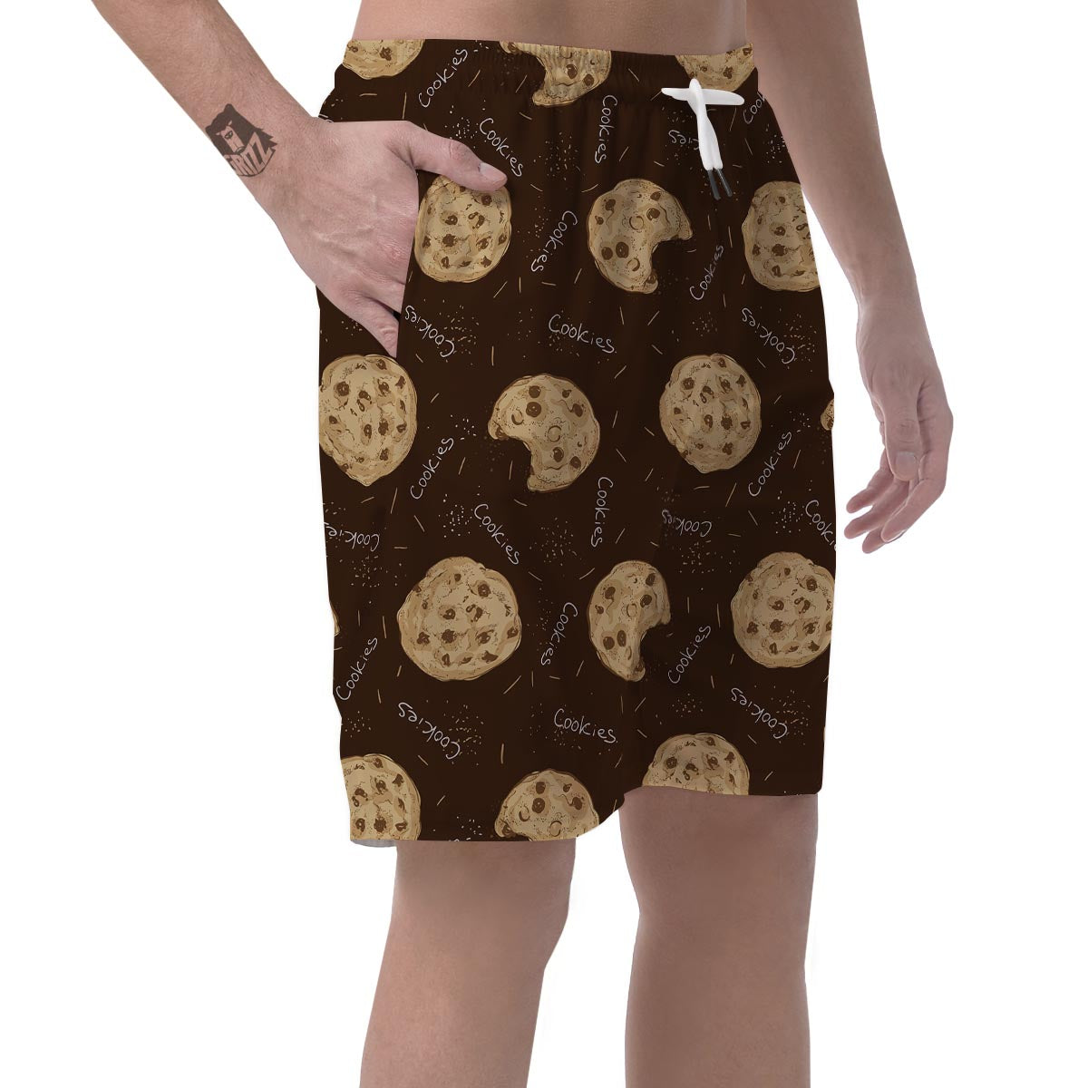 Cookie Pattern Print Men's Shorts-grizzshop