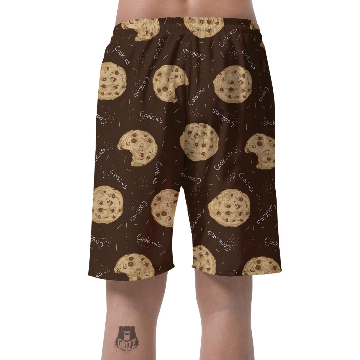 Cookie Pattern Print Men's Shorts-grizzshop