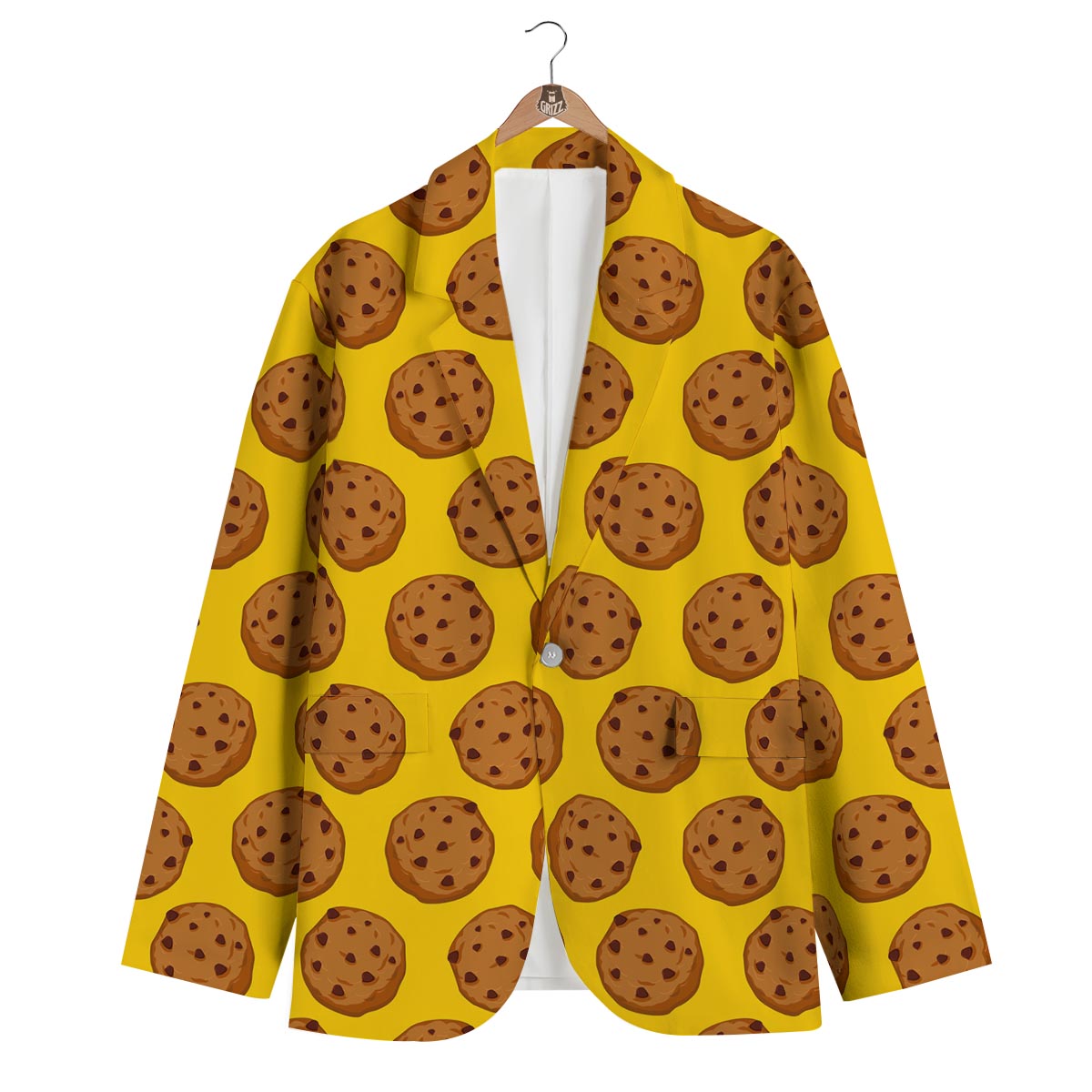 Cookie Print Pattern Men's Blazer-grizzshop