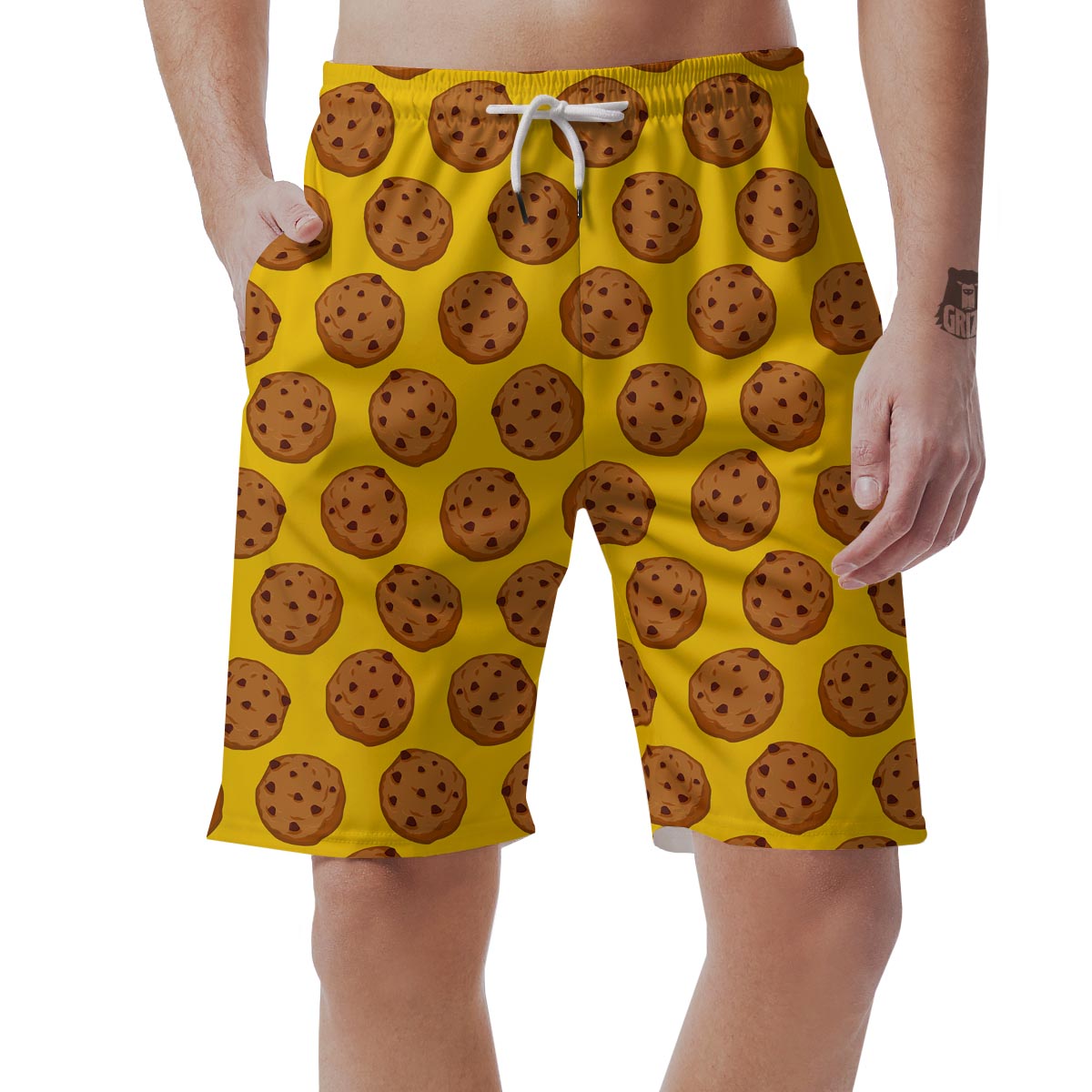 Cookie Print Pattern Men's Shorts-grizzshop