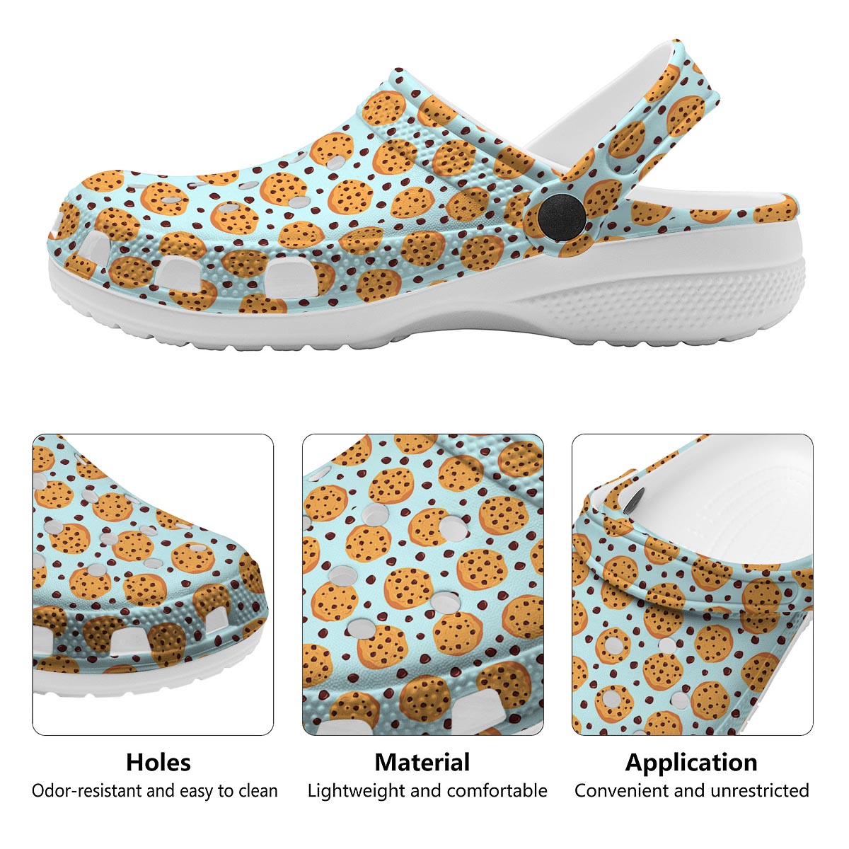 Cookie Sweet Print Pattern Clog-grizzshop