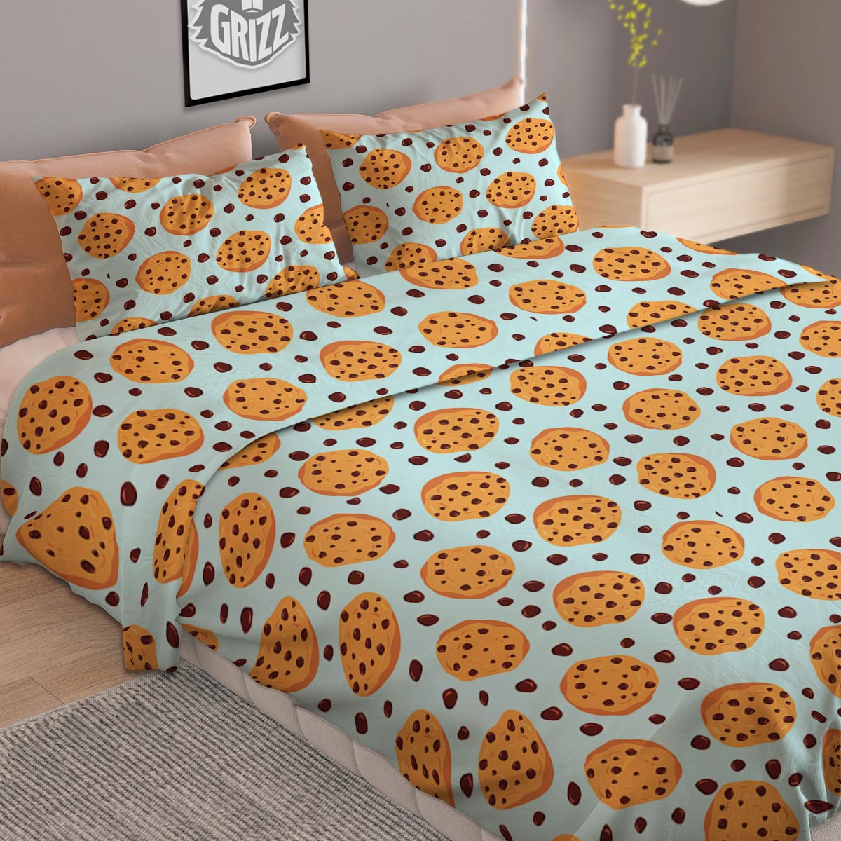 Cookie Sweet Print Pattern Duvet Cover Bedding Set-grizzshop