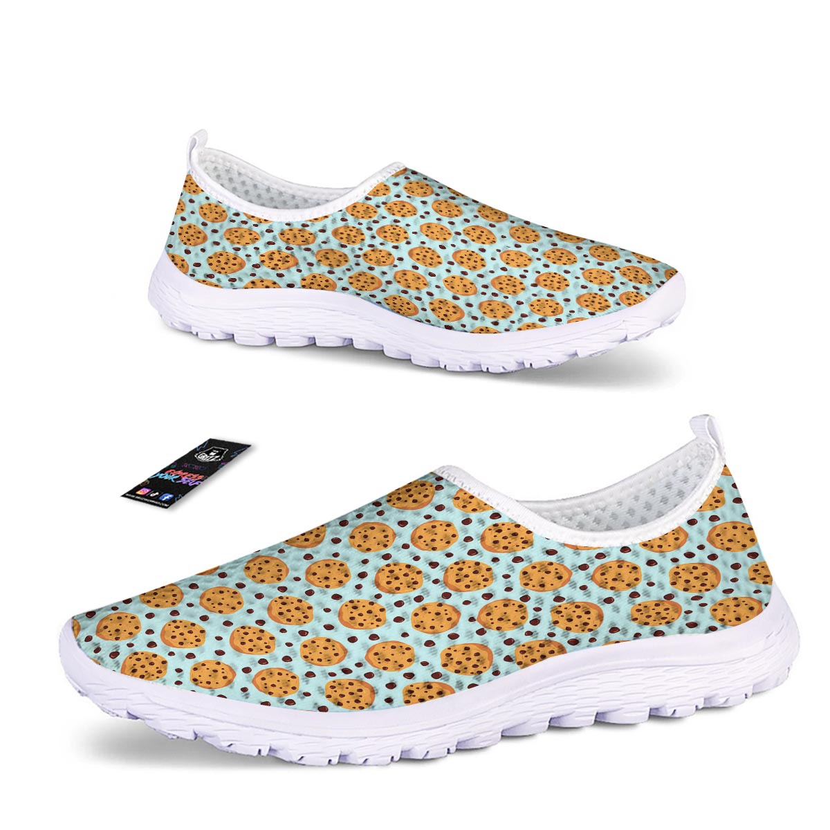 Cookie Sweet Print Pattern Nurse Shoes-grizzshop
