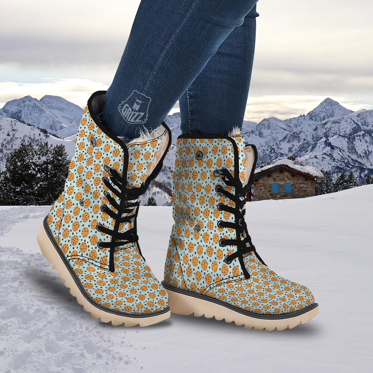 Cookie Sweet Print Pattern Snow Boots-grizzshop