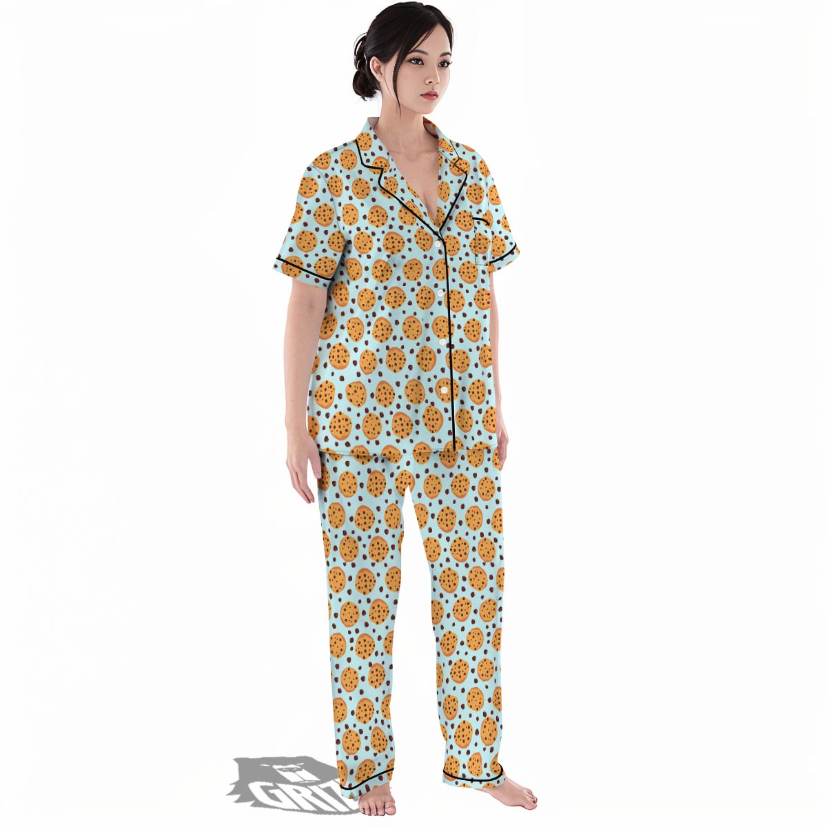 Cookie Sweet Print Pattern Women's Pajamas Set-grizzshop