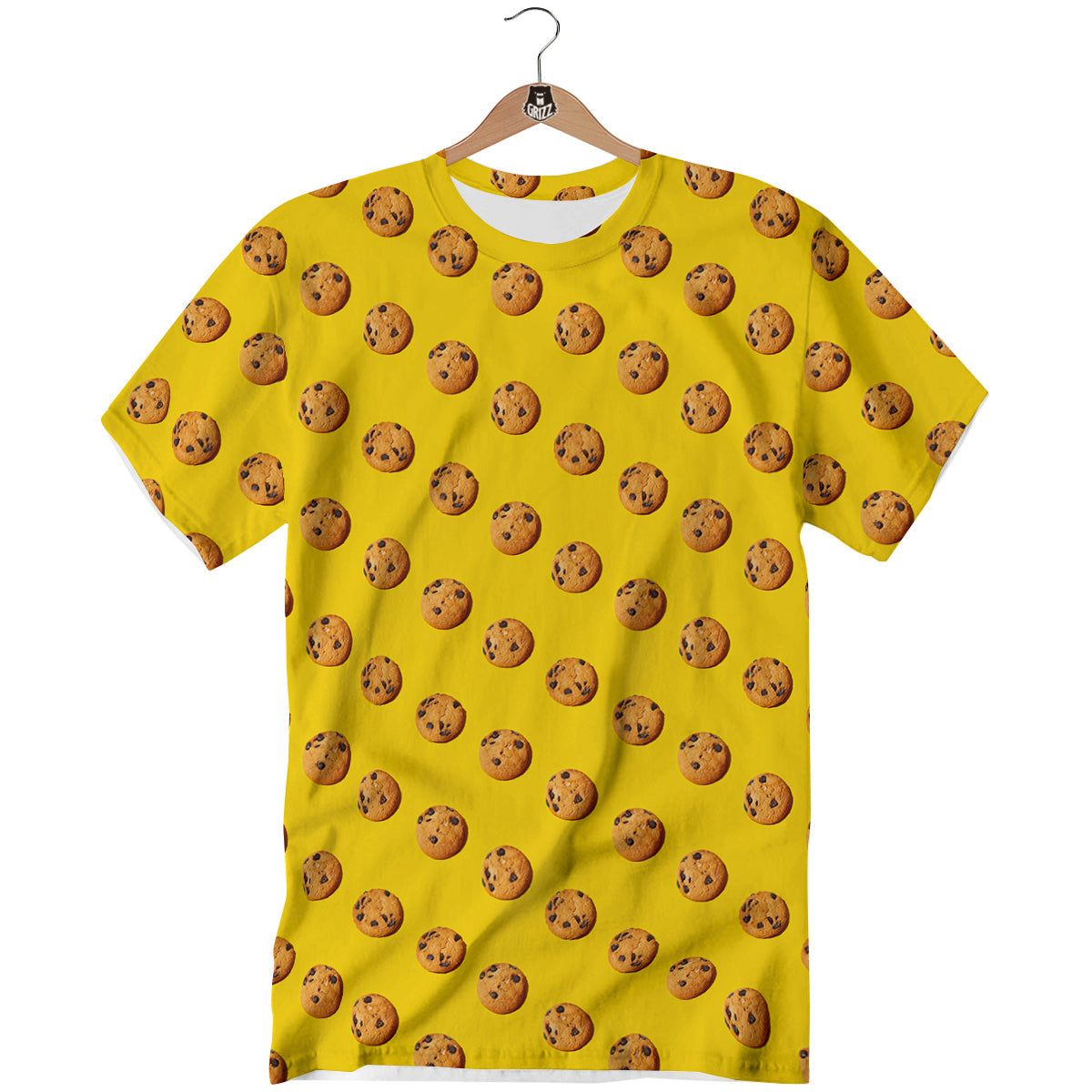 Cookie Yellow Print Pattern T-Shirt-grizzshop