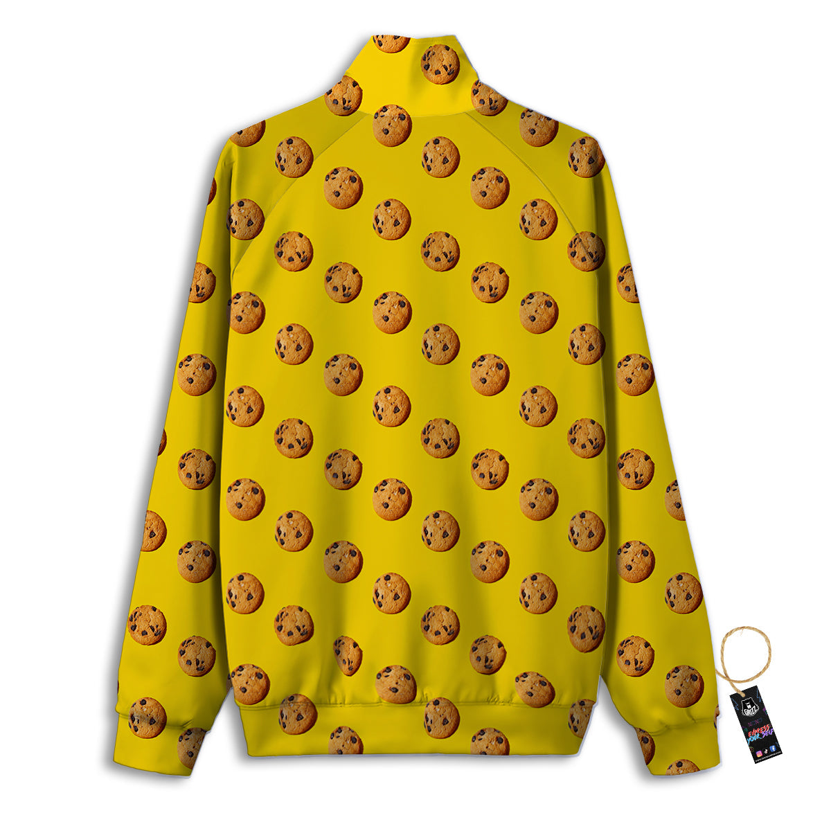 Cookie Yellow Print Pattern Track Jacket-grizzshop