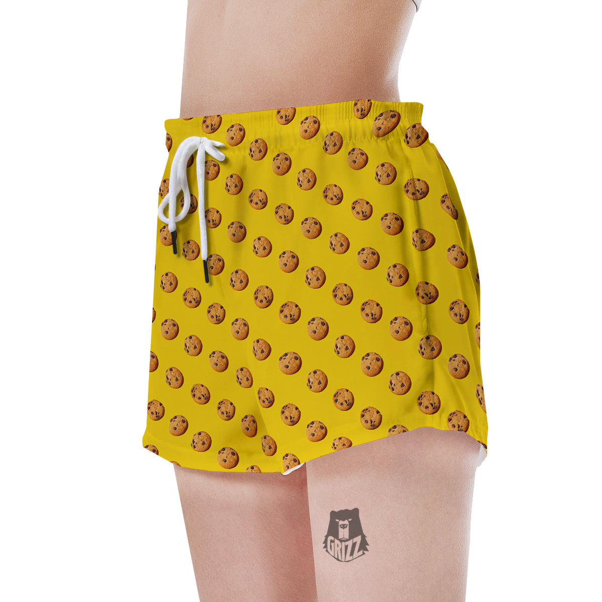 Cookie Yellow Print Pattern Women's Shorts-grizzshop