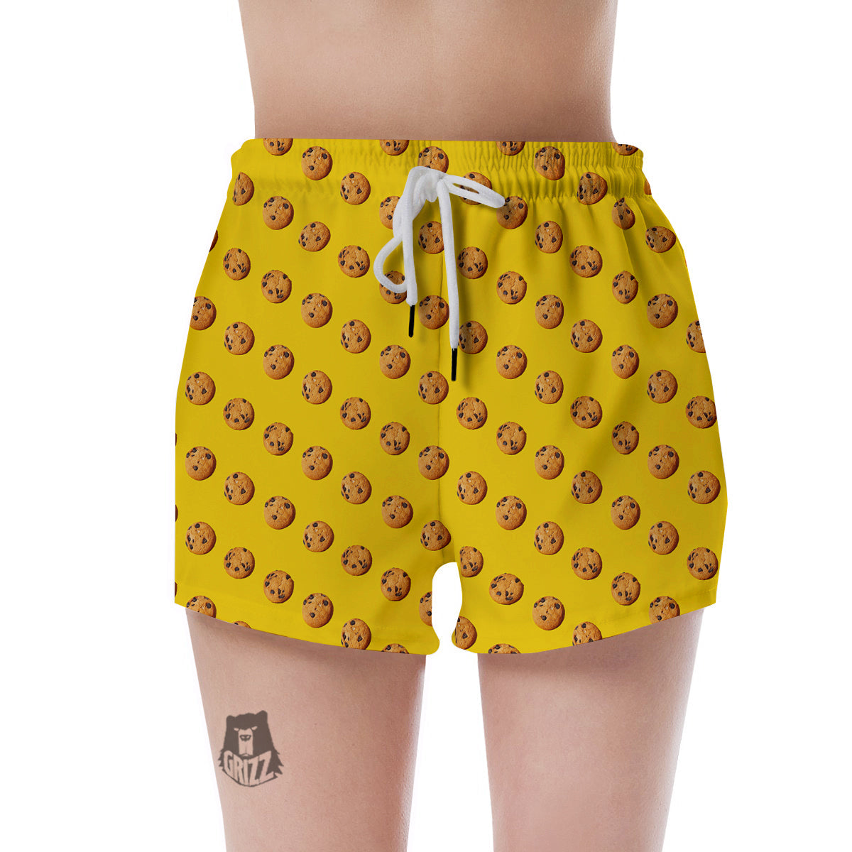 Cookie Yellow Print Pattern Women's Shorts-grizzshop