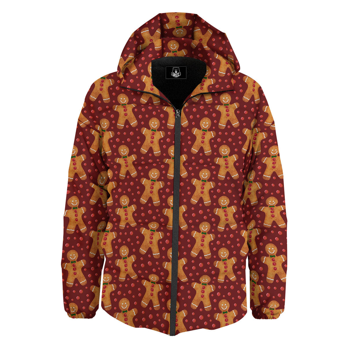 Cookies Christmas Print Pattern Down Jacket-grizzshop