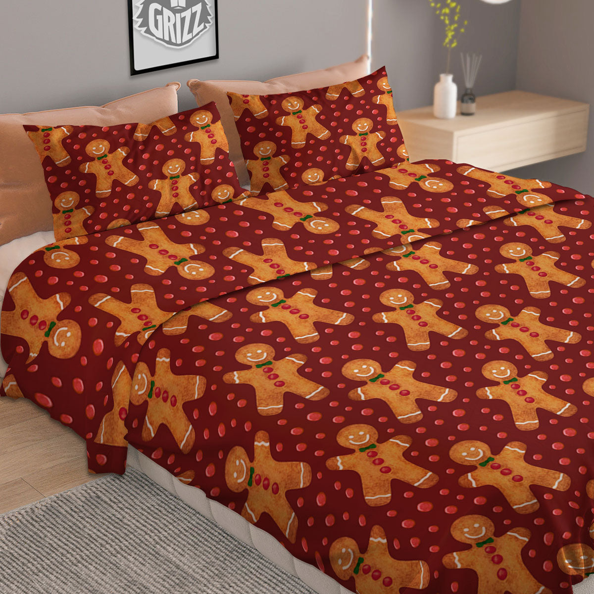 Donut Cute Print Pattern Duvet Cover Bedding Set