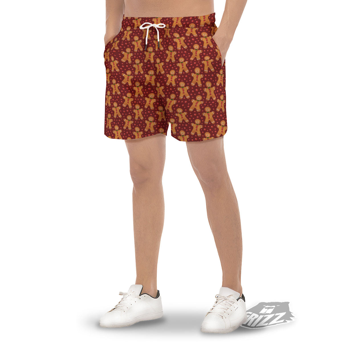 Cookies Christmas Print Pattern Men's Gym Shorts-grizzshop