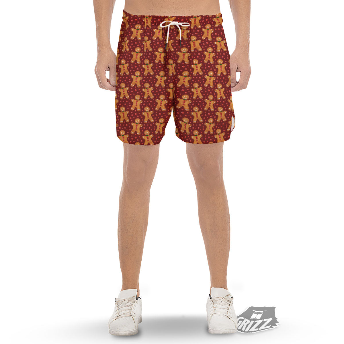 Cookies Christmas Print Pattern Men's Gym Shorts-grizzshop