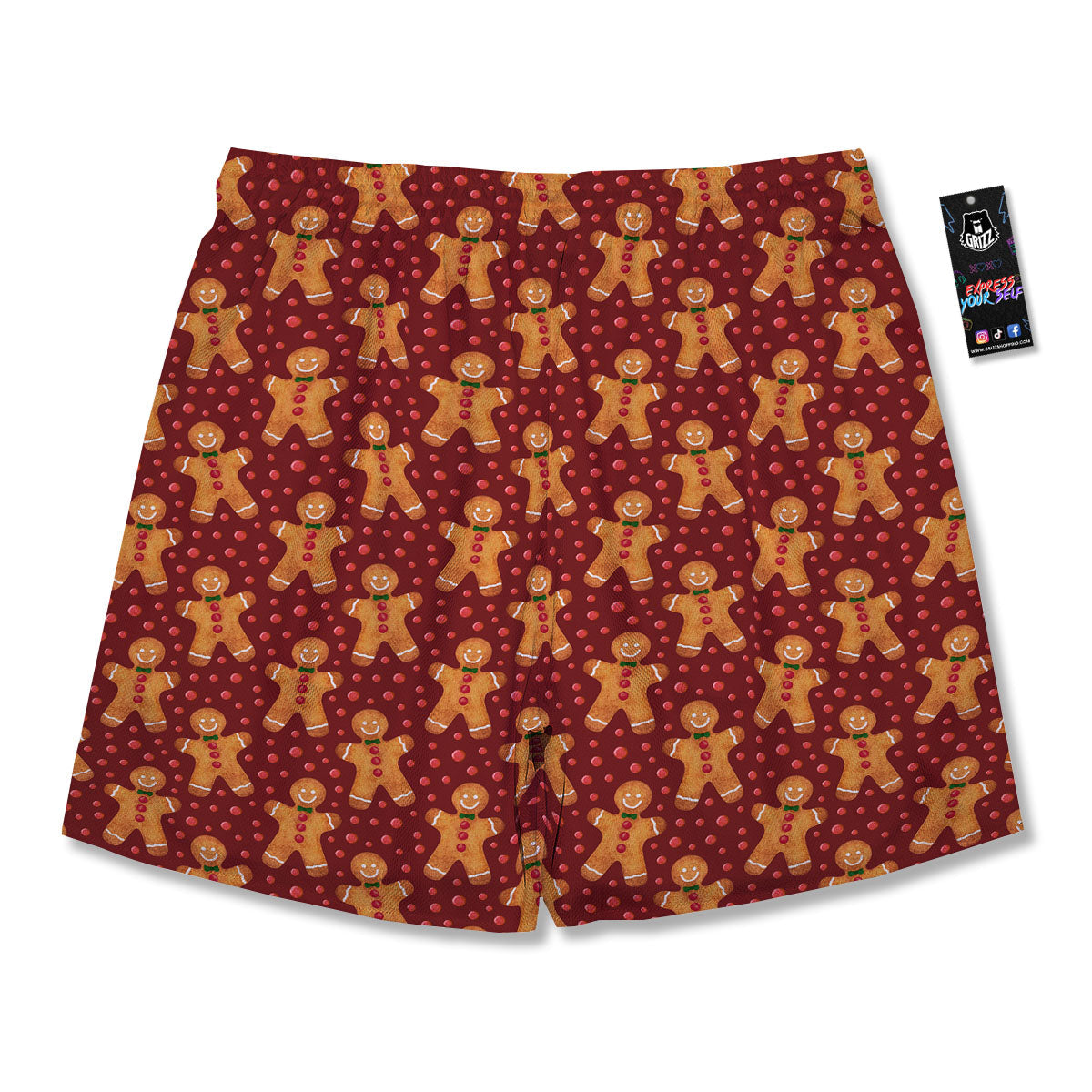 Cookies Christmas Print Pattern Men's Running Shorts-grizzshop