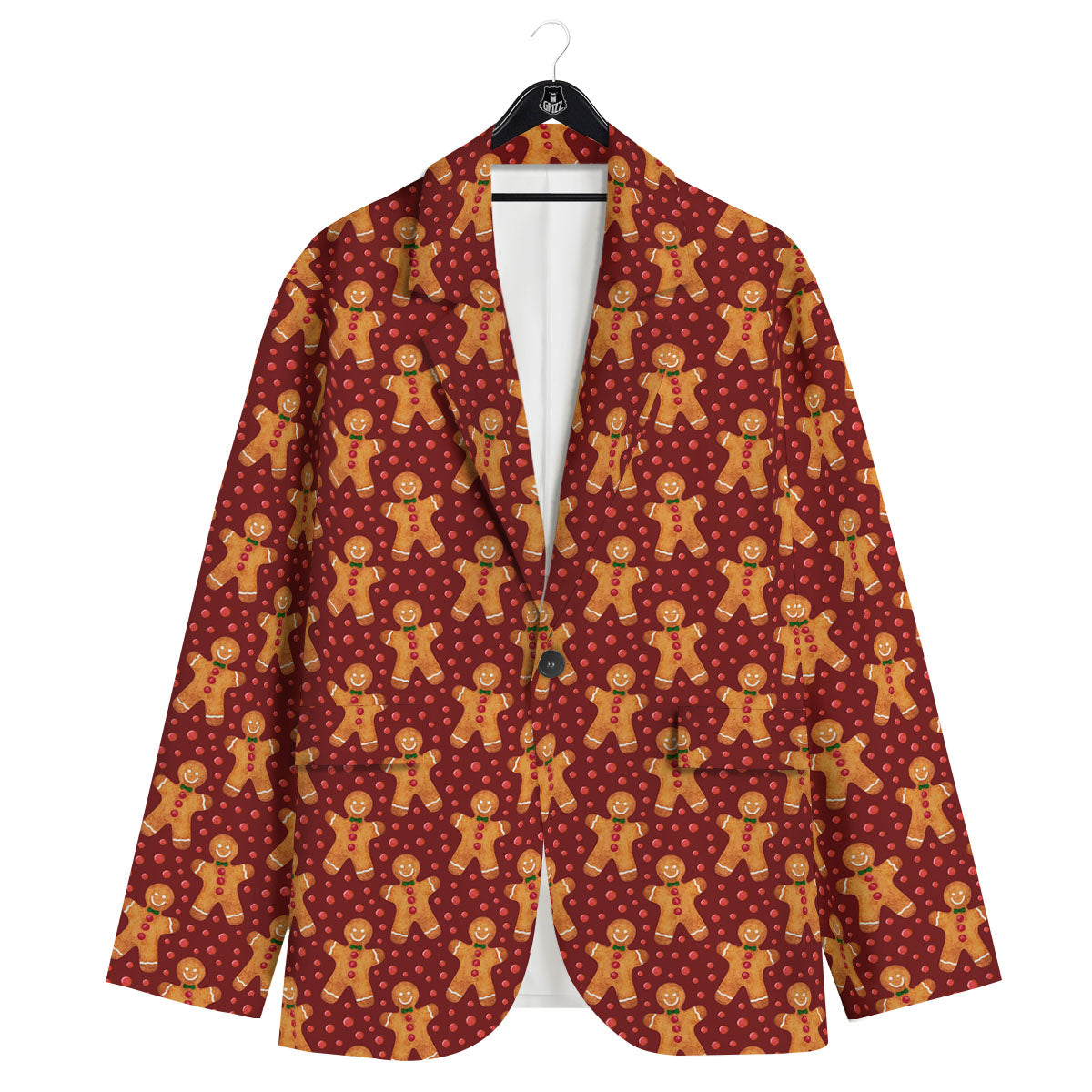Cookies Gingerbread Man Print Pattern Men's Sport Coat-grizzshop