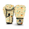 Cooking And Beige Print Pattern Boxing Gloves-grizzshop