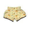 Cooking And Beige Print Pattern Muay Thai Boxing Shorts-grizzshop