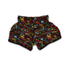 Cooking Text Colorful Print Pattern Muay Thai Boxing Shorts-grizzshop