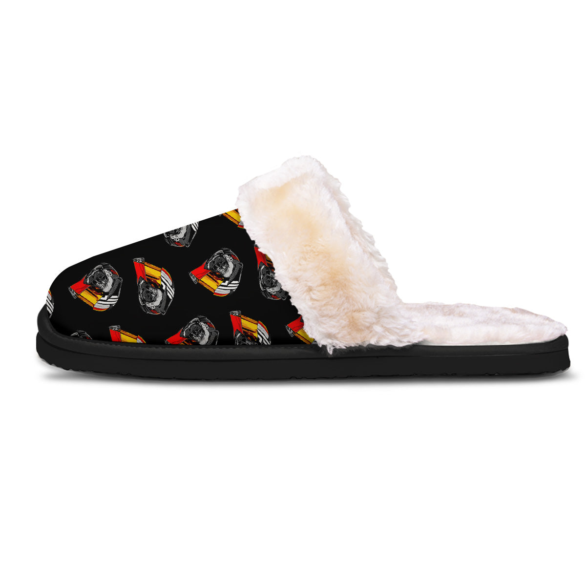 Cool Biker Helmet Print Pattern Slippers-grizzshop