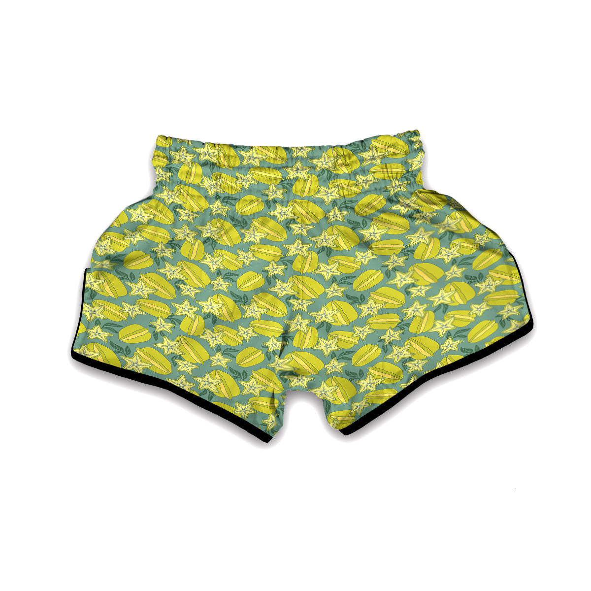 Corambola And Leaf Print Pattern Muay Thai Boxing Shorts-grizzshop