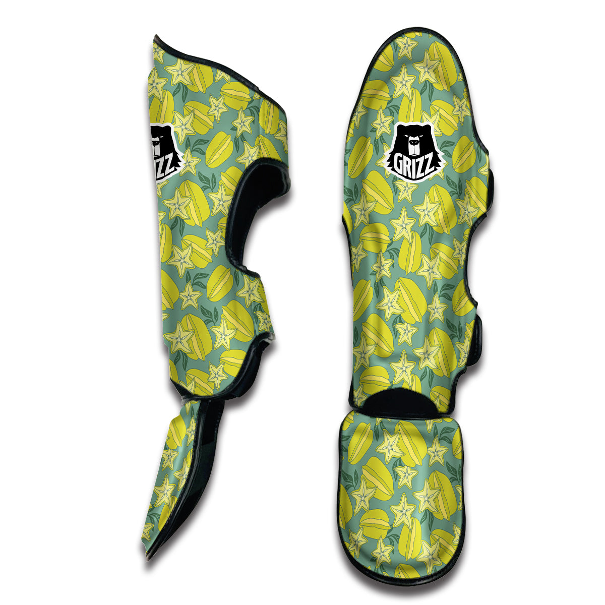 Corambola And Leaf Print Pattern Muay Thai Shin Guards-grizzshop