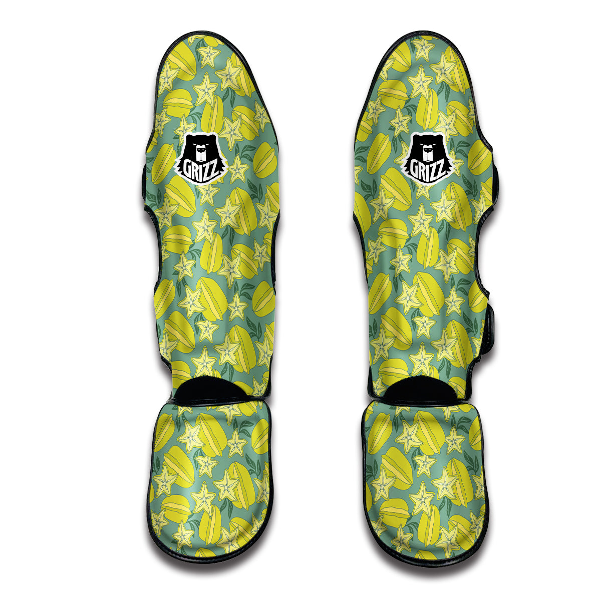 Corambola And Leaf Print Pattern Muay Thai Shin Guards-grizzshop