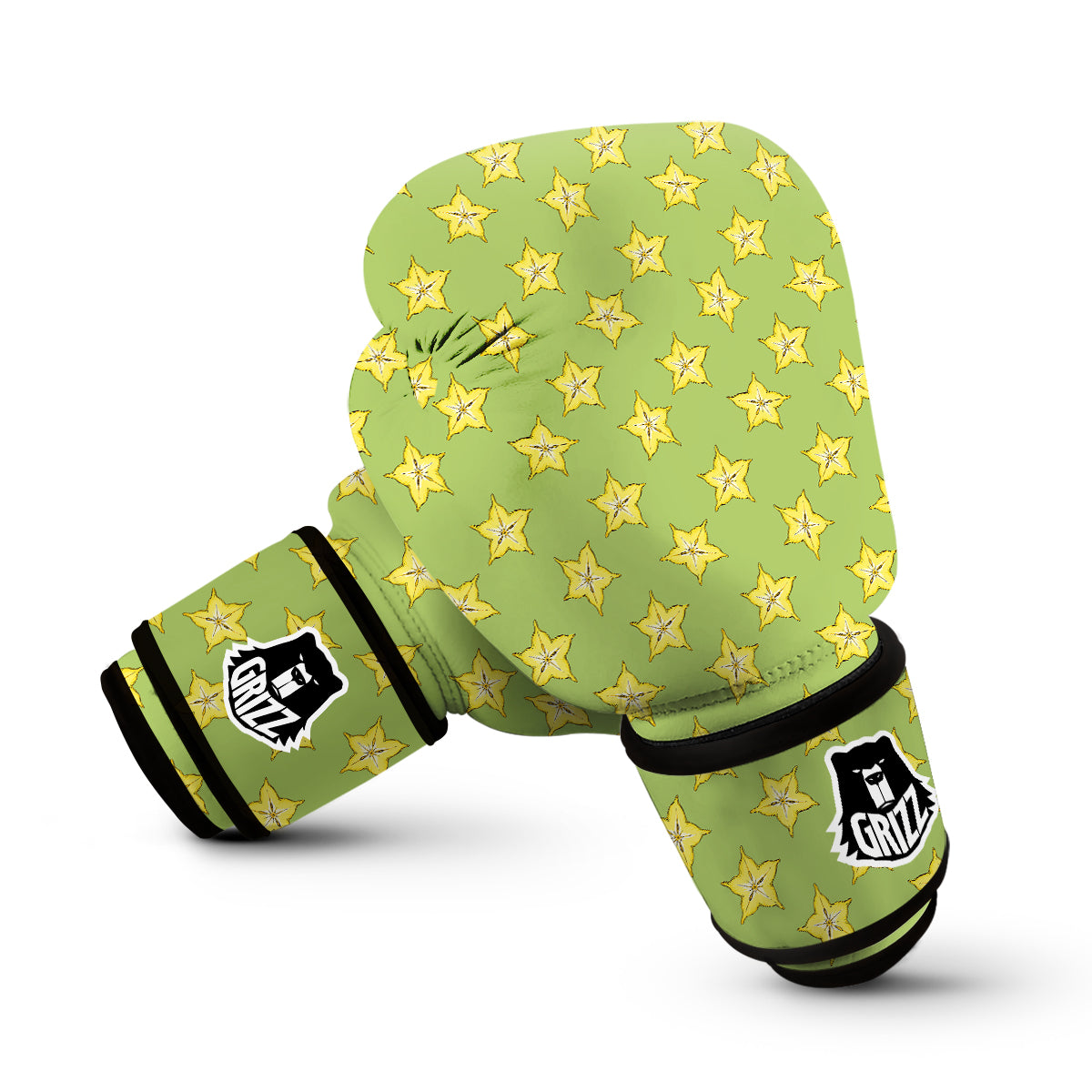 Corambola Green And Yellow Print Pattern Boxing Gloves-grizzshop