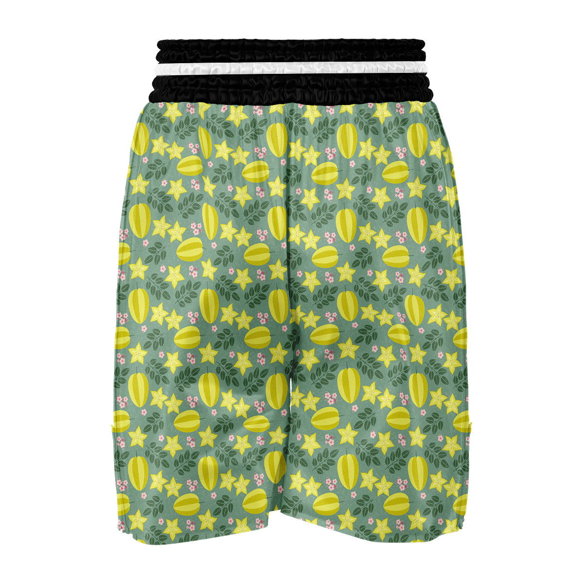 Corambola Vintage Print Pattern Boxing Shorts-grizzshop