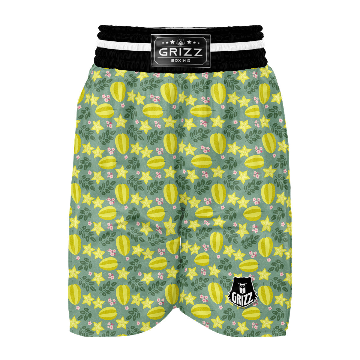 Corambola Vintage Print Pattern Boxing Shorts-grizzshop
