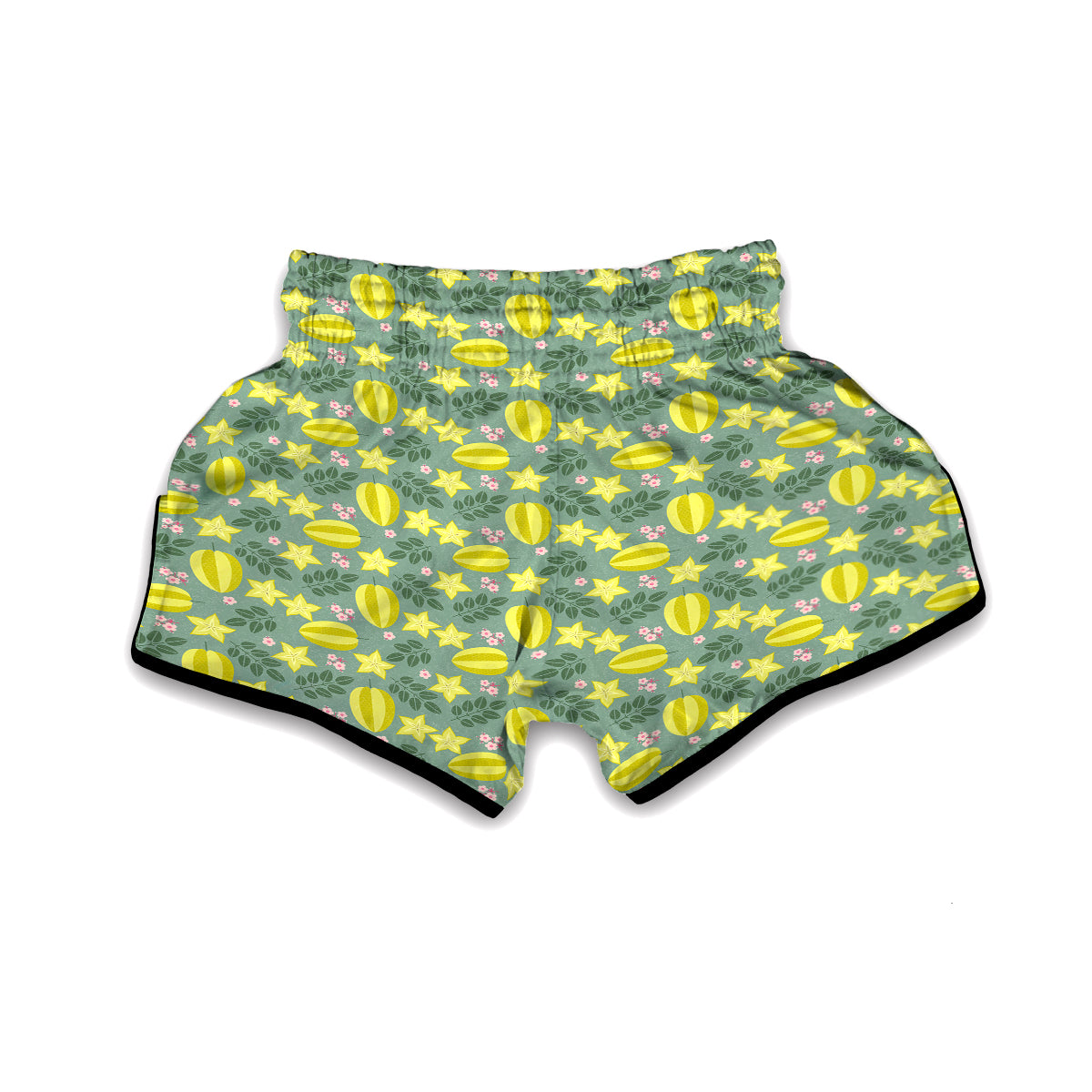 Corambola Vintage Print Pattern Muay Thai Boxing Shorts-grizzshop