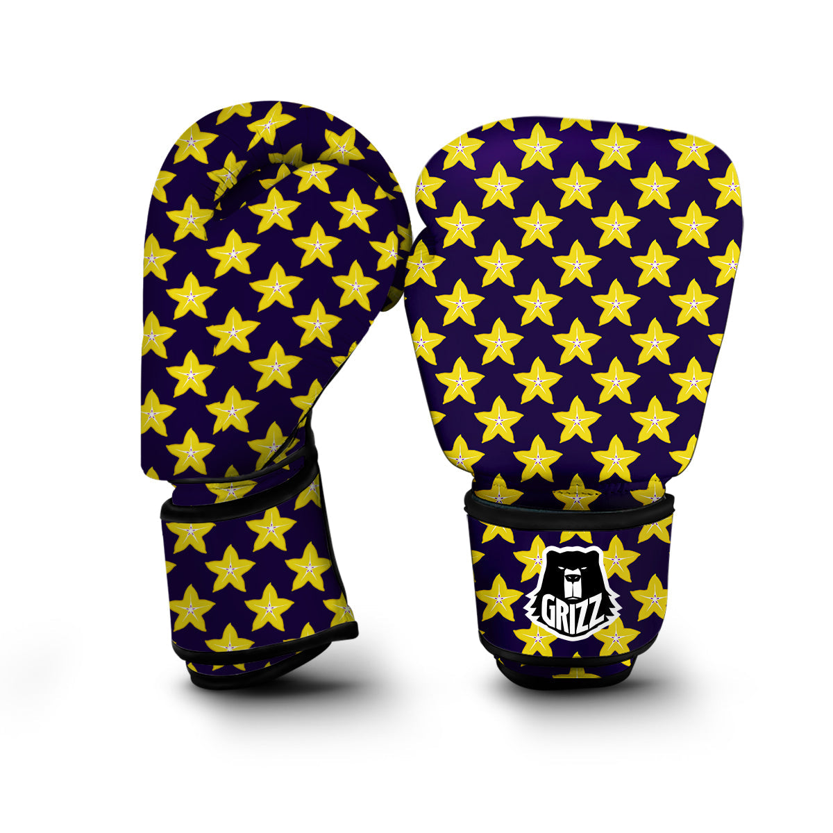 Corambola Yellow Print Pattern Boxing Gloves-grizzshop