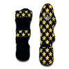 Corambola Yellow Print Pattern Muay Thai Shin Guards-grizzshop