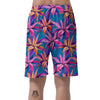 Cordyline Tropical Floral Print Men's Shorts-grizzshop