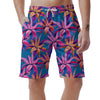 Cordyline Tropical Floral Print Men's Shorts-grizzshop