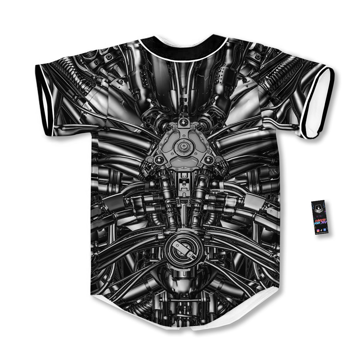 Core Of The Machine Print Baseball Jersey-grizzshop