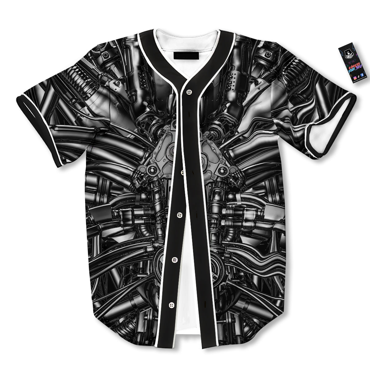 Core Of The Machine Print Baseball Jersey-grizzshop