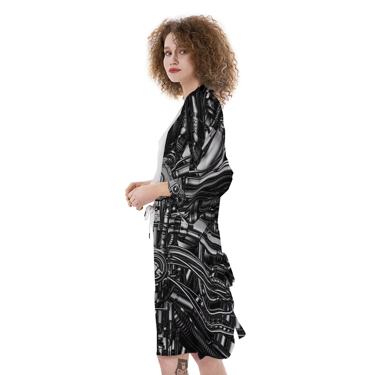 Core Of The Machine Print Kimono-grizzshop