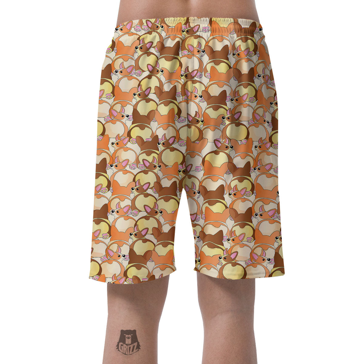 Corgi Butt Print Pattern Men's Shorts-grizzshop