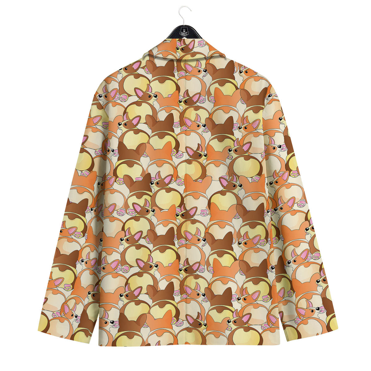 Corgi Butt Print Pattern Men's Sport Coat-grizzshop