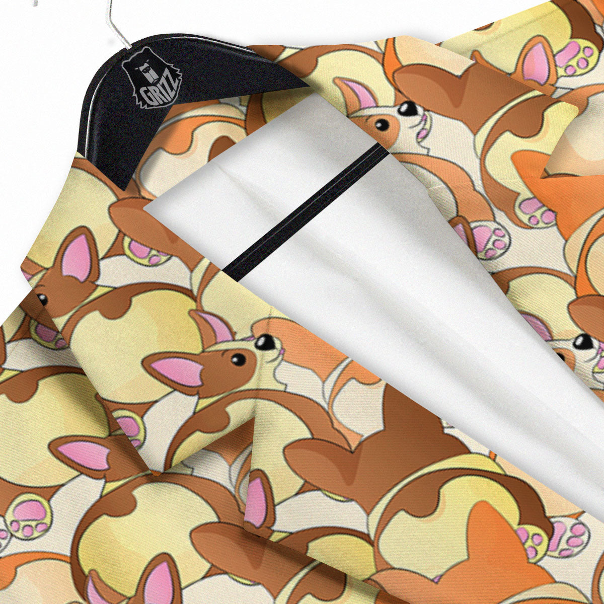 Corgi Butt Print Pattern Men's Sport Coat-grizzshop