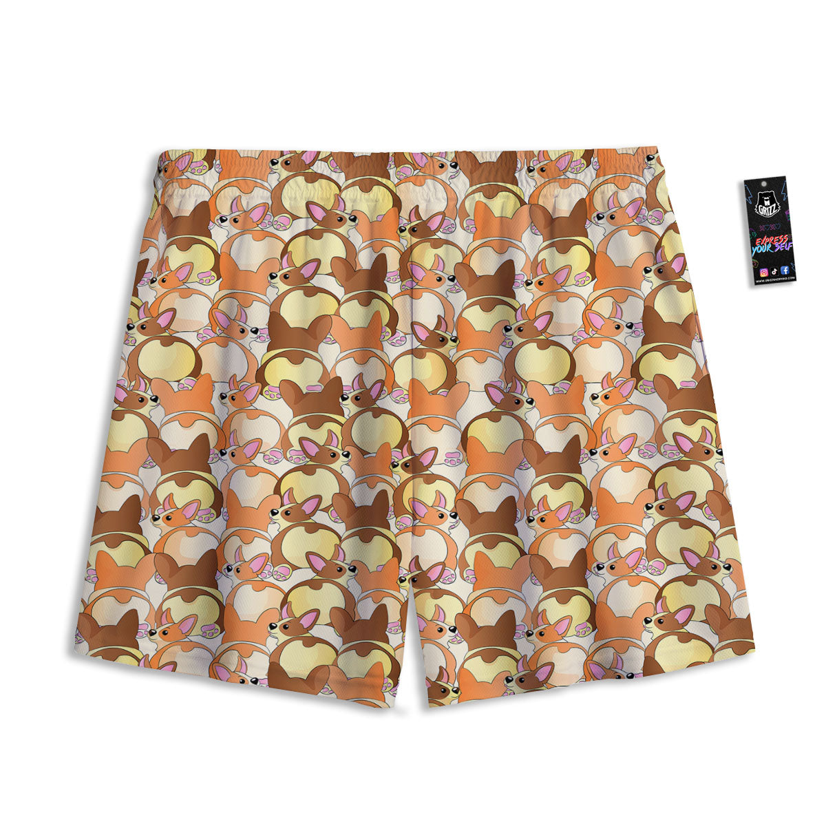 Donut Girly Unicorn Print Pattern Mesh Shorts