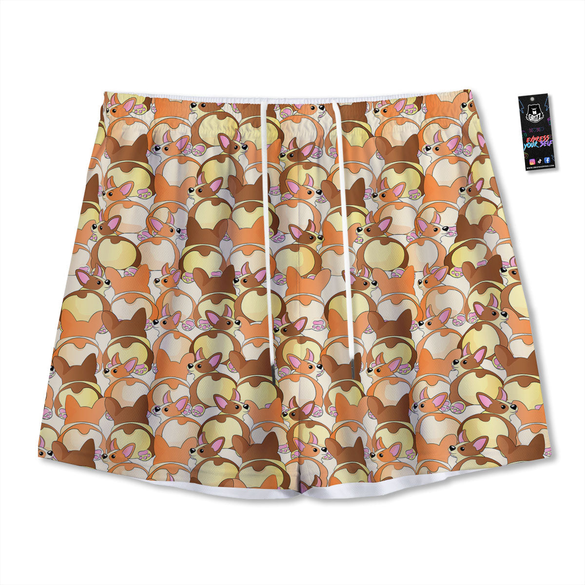 Donut Girly Unicorn Print Pattern Mesh Shorts