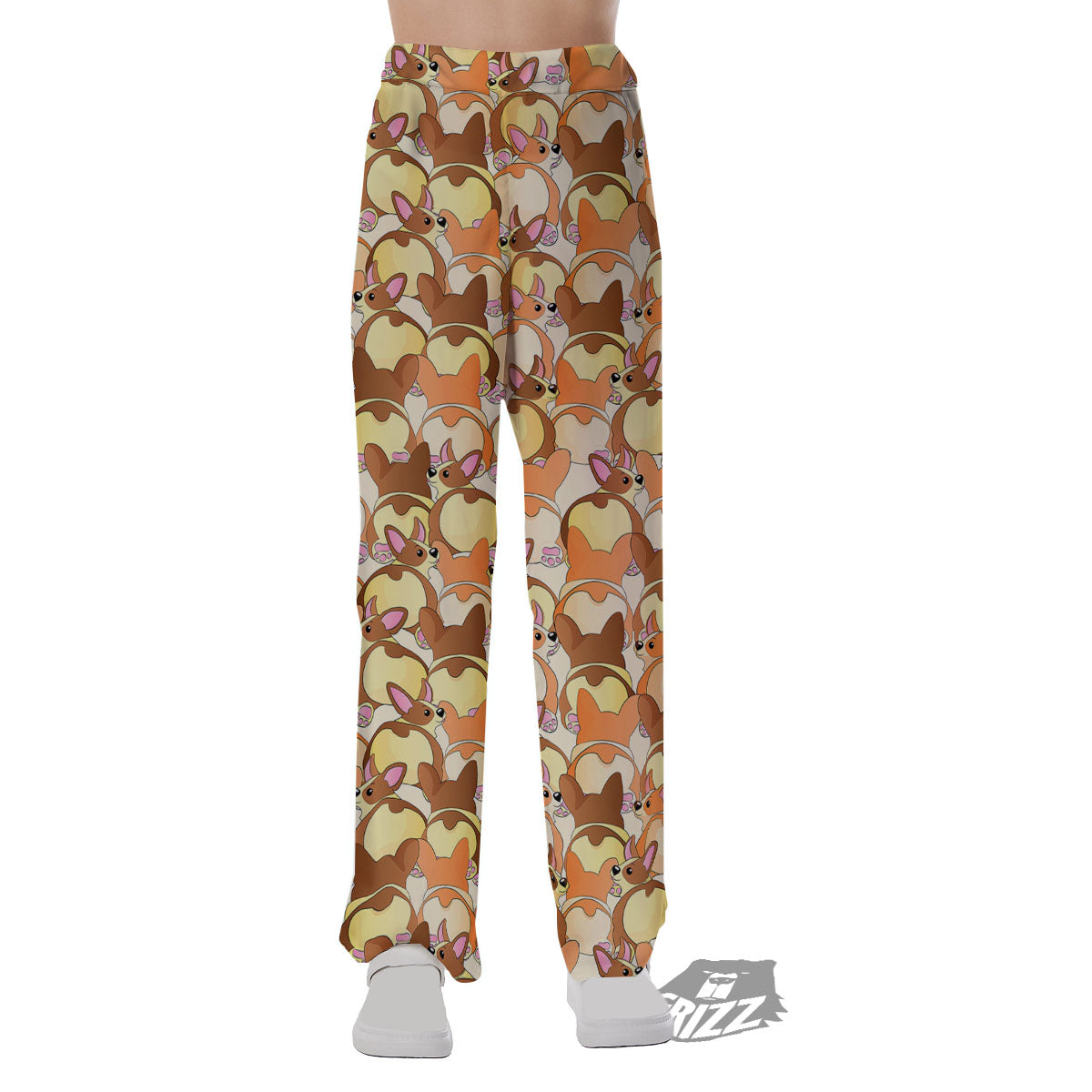 Corgi Butt Print Pattern Pajama Pants-grizzshop