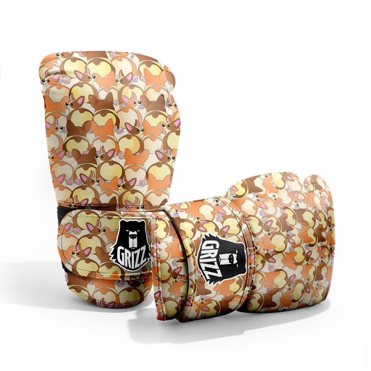Corgi Butt Print Pattern Pro Boxing Glove