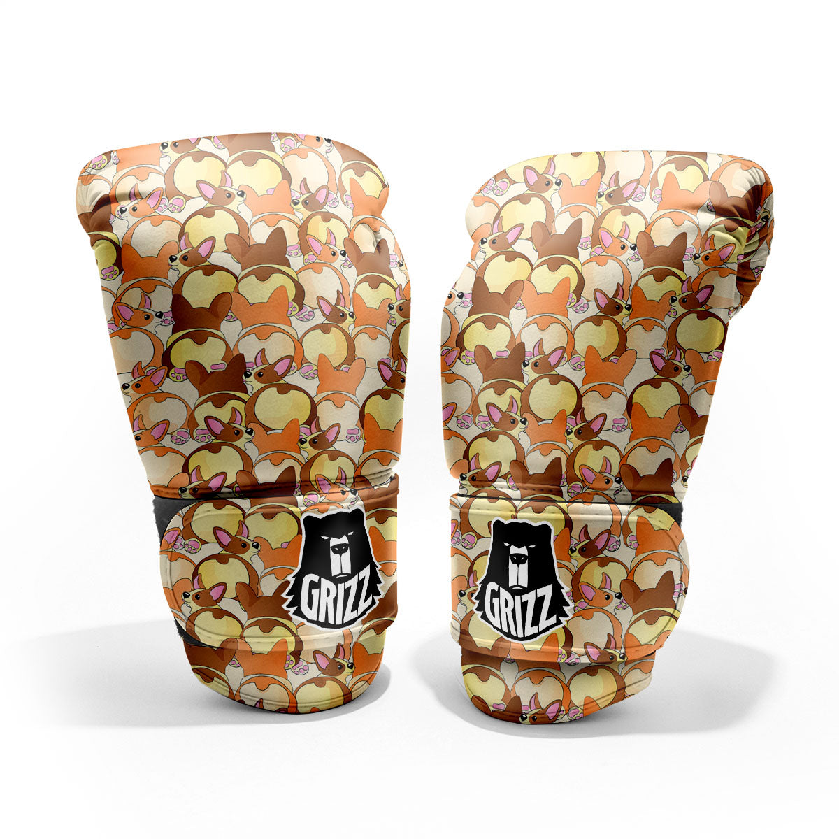 Corgi Butt Print Pattern Pro Boxing Glove