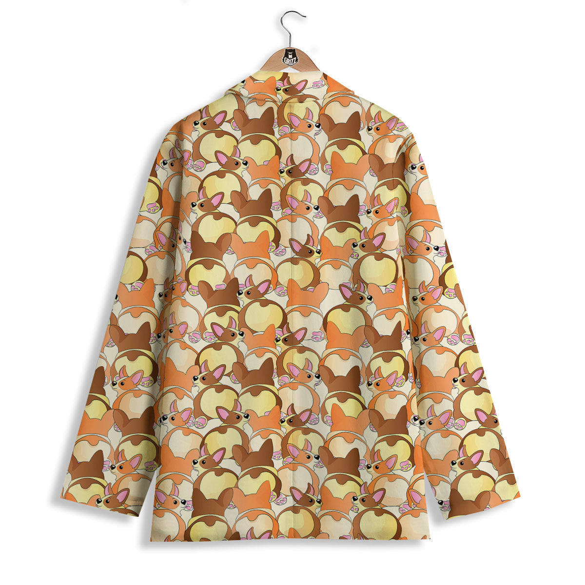 Corgi Butt Print Pattern Women's Blazer-grizzshop