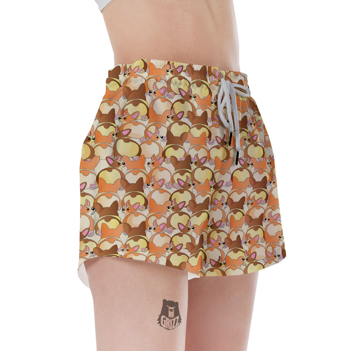 Corgi Butt Print Pattern Women's Shorts-grizzshop